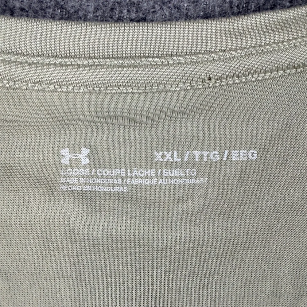 Under Armour UA‎ Tech 2.0 Men's XXL T-Shirt Beige Short Sleeve Loose Fit